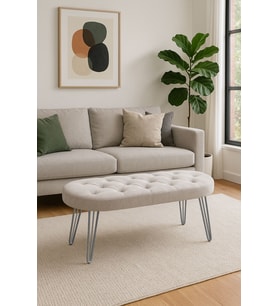Louca Bench, Kırık Beyaz Silver