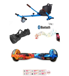 Citymate Elektrikli Kaykay Akıllı Denge Hoverboard + HoverKart + Çanta FULL LEDLİ EXTREM PAKET D10