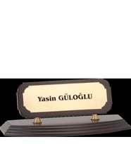 ODAK KUPA - Ahşap ve Cam Masa İsimlikleri - YZ-006 A - 10 cm