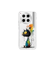 Tecno Camon 30 ile Uyumlu Splash Kedi Tasarımlı Şeffaf Silikon Kılıf