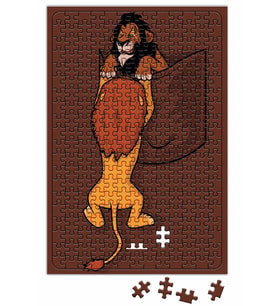 Cepte Kaplan Aslan Puzzle 240 Parça Yapboz