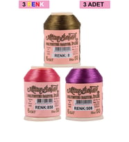 3 Adet Altınbaşak Oya ve Dantel İpi 20 gr - Royaleks - No: 858 - 508 - 008