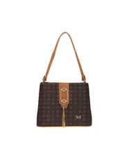 Bilik Deri Monogram Kahve-Camel Kadın El Çantası RİV 232-MN