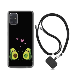 Samsung a71 A72 A73 A7 A9 2018 C7 C9 Kılıf Boyun Askılı Silikon Aşık Avokadolar 1642