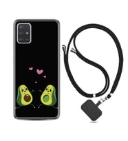 Samsung a71 A72 A73 A7 A9 2018 C7 C9 Kılıf Boyun Askılı Silikon Aşık Avokadolar 1642