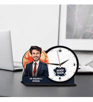 Erkek Spikere Hediye Karikatürlü MDF Masa Saati