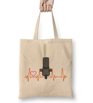 Awesome Podcast Heartbeat Podcaster Heart Beat Bez Çanta Uzun Saplı