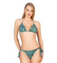 Endeep Kadın Üçgen Yarım Dolgulu Simli Bikini Takımı