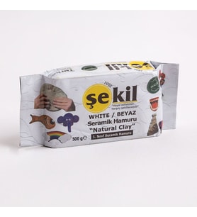 Şekil Doğal Seramik Hamuru 500 gr Beyaz 