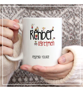 REHBER ÖĞRETMENİ KUPA BARDAK FOTOĞRAF BASKILI