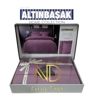 Altınbaşak Jakarlı Saten Çift Kişilik Nevresim Takımı Dıamond Puce