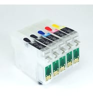 Epson T0711x2-T0714 Uyumlu Kolay Dolan Kartuş - 5 Renk (Çok Renkli)