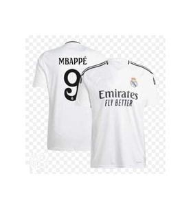 Real Madrid Mbappe 24/25 Sezon Beyaz 9 Numara Yetişkin Forması