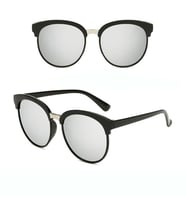 UV 400 Unisex Gözlük Mercury Reklektif Renkli Lensler Retro Gözlük Gümüş