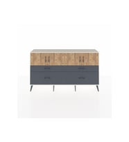 Arges Konsol 2 Raflı 4 Çekmeceli 4 Kapaklı 176x30x99 Aytaşı-Çam/Antrasit