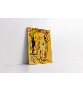 Two Nudes İn An Exotic Landscape Kanvas Tablo