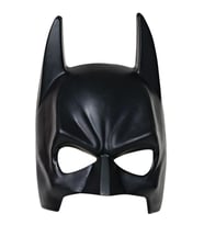 Siyah Renk Çocuk Boy Arkadan Lastikli Batman Maskesi Yarasa Adam pop