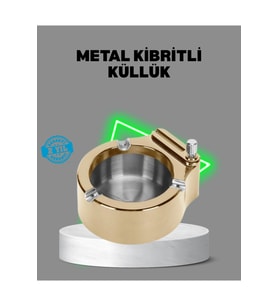 Paslanmaz Metal Çakmaklı Küllük, Dayanıklı ve Şık Tasarım