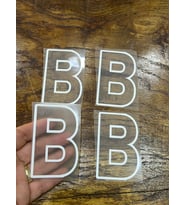 4 ADET ÜTÜ İLE YAPIŞAN TRANSFER BASKI ARMA HARF 8X5 CM
