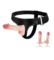 OdinsShop Belden Bağlamalı İçi Dolu Çift Strapon Penis