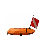 Apnea Torpedo Cordura Kumaş Kaplı 25m İpli Bayraklı Turuncu Şamandıra