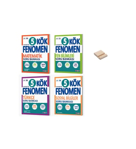 5. Sınıf KÖK Matematik Fen Türkçe ve Sosyal Soru Bankası 4lü Set + Telefon Standı