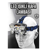 Mey İthalat® Kafa Lambası Hafif ve Esnek Çift Anahtarlı Far Led Işık