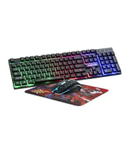 Oyuncu Klavye Mouse MousePad Seti Marvel Spiderman Örümcek Adam Gökkuşağı Aydınlatmalı Lisanslı MV-144-SM