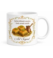 Tatlıcıya Şerbet Dökme Fıstıklı Lezzet Baklava Yapanlara Hediye Kupa Bardak