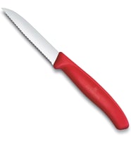 6.7431.C1 Swiss Classic 8cm Tırtıklı Soyma Bıçağı, Kırmızı