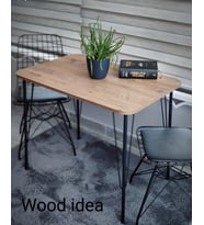 wood idea Metal Ayaklı 60x90 Mutfak Masası Balkon Masası Çalışma Masası