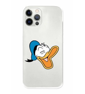 Apple iPhone 12 Pro Uyumlu Kamera Korumalı Tıpalı Kapak Donald Duck TasarımlıŞeffaf Kılıf