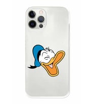 Apple iPhone 12 Pro Uyumlu Kamera Korumalı Tıpalı Kapak Donald Duck TasarımlıŞeffaf Kılıf