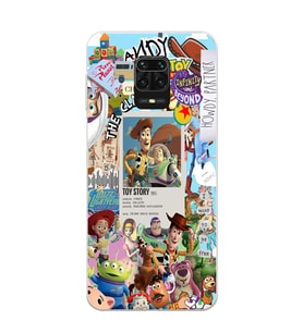 Redmi Note 9 Pro / 9s Uyumlu Toy Story Tasarımlı Şeffaf Telefon Kılıfı