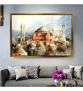 Altın Çerçeveli dekoratif tablo l699 (Gold)