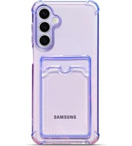 Teknomoda Samsung Galaxy A17 Kılıf Kartlıklı Anti Şok Korumalı Şeffaf Silikon Lila