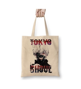 Tokyo Ghoul Beyaz Bez Çanta Uzun Saplı Alışveriş Çantası Plaj Çantası