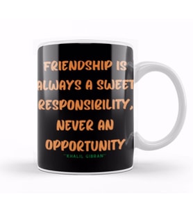 Friendship Quotes Gift Khalil Gibran Kupa Bardak Porselen