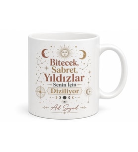 Astroloji Takipçisi Arkadaşa Retro Bitecek Sabret Yıldızlar Kupa Bardak Hediye