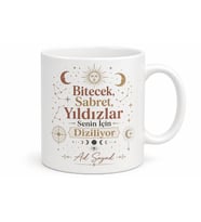 Astroloji Takipçisi Arkadaşa Retro Bitecek Sabret Yıldızlar Kupa Bardak Hediye