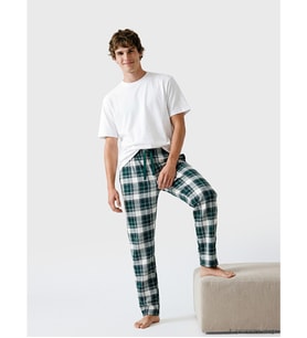 LC WAIKIKI Yeşil Standart Kalıp Ekose Erkek Pijama Altı