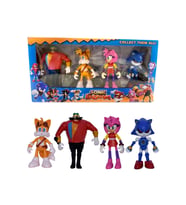 metal sonic amy tails dr ivo 4lü sonik oyuncak karakter seti (Turuncu)