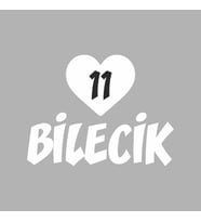 Kalpli 11 Bilecik Araba Sticker siyah 20x15 CM (Beyaz)