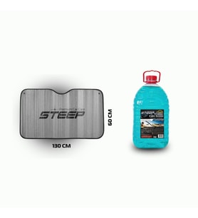 STEEP Güneşlik Universal 130x60 Cm , STEEP Yazlık Oto Cam Suyu 5 Lt