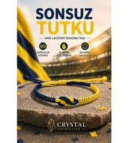 Sarı Lacivert Sonsuzluk Düğümü Makrome Taraftar Bilekliği El Yapımı Ayarlanabilir Unisex Örgü Ip Bileklik