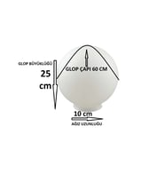 PLASTİK GLOP  MAT KARPUZ AVİZE LAMBASI (25 CM )