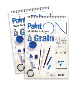 Clairefontaine Paint On Üstten Spiralli 200 Gr 20 Yp A4 Çok Amaçlı Çizim Blok / PD966218
