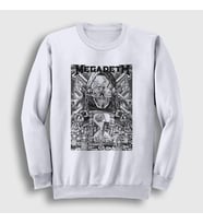 Presmono Unisex Beyaz Time Megadeth Sweatshirt 66202tt