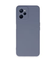 Realme C35 Kılıf Nano Içi Kadife Silikon - Gri
