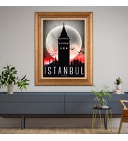 Altın Paspartulu Çerçeveli Tablo CV1170 (Gold)
